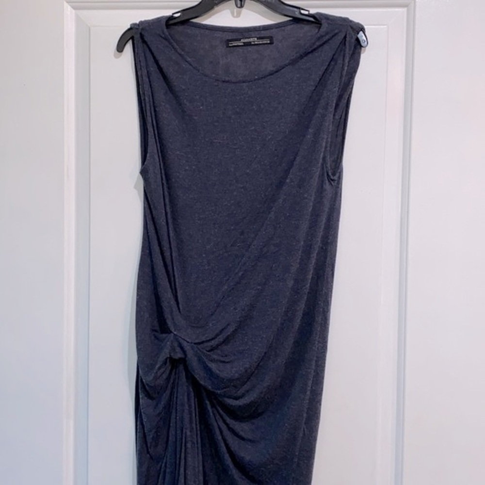 All saints dark grey knotted dress - Picture 3 of 9